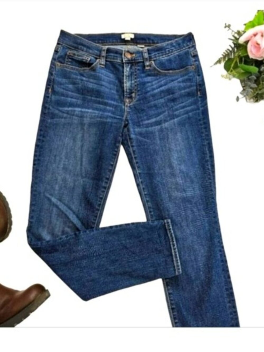 J. Crew Women's Skinny Jeans Size 27 / 30 Blue Denim Casual Classic Stretchy